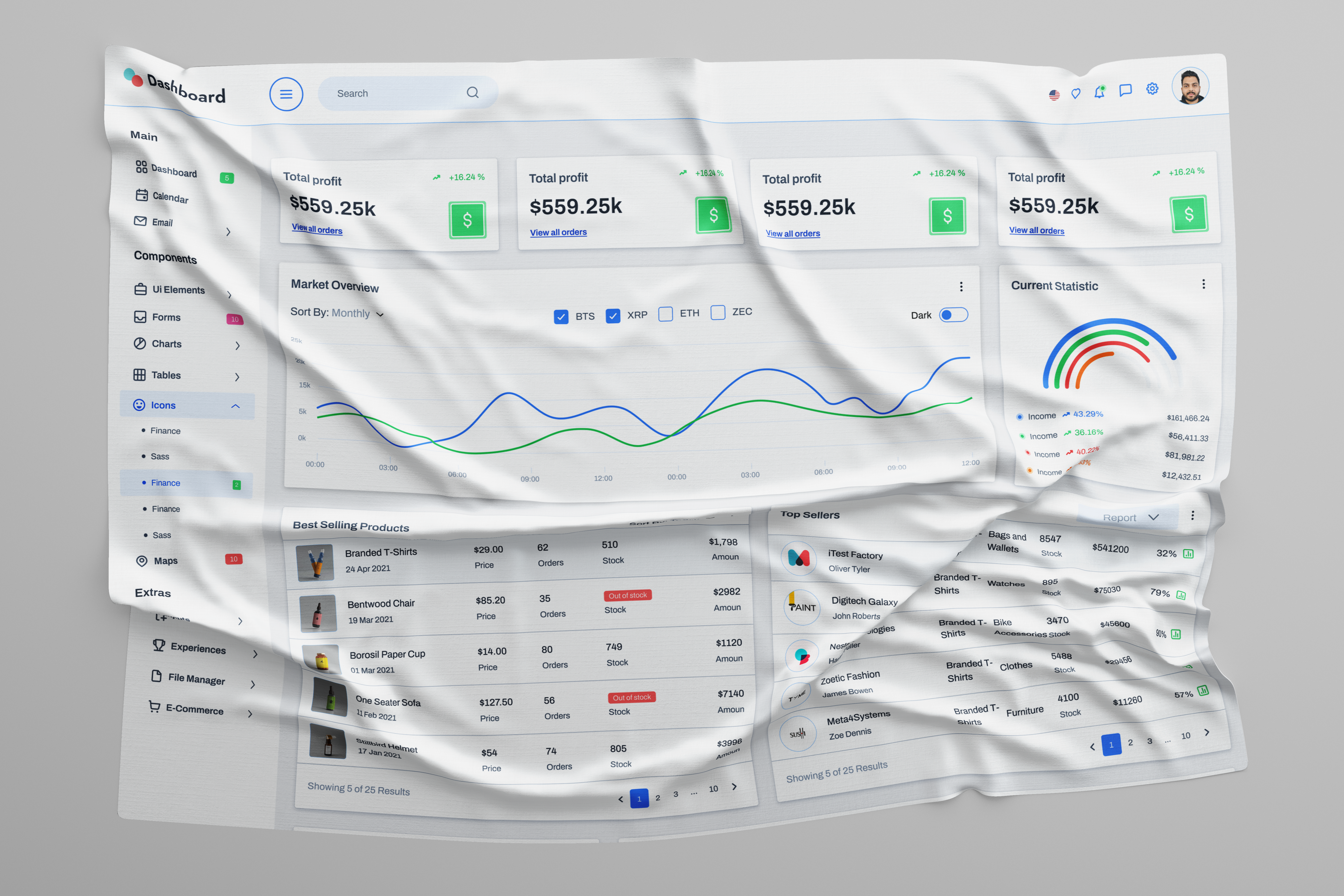 User Interface Design for an Analytics Dashboard